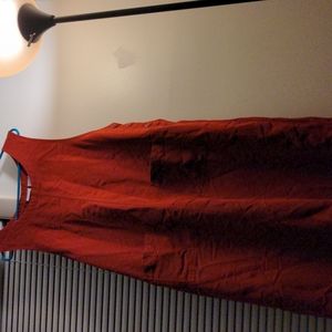 Red corduroy dress